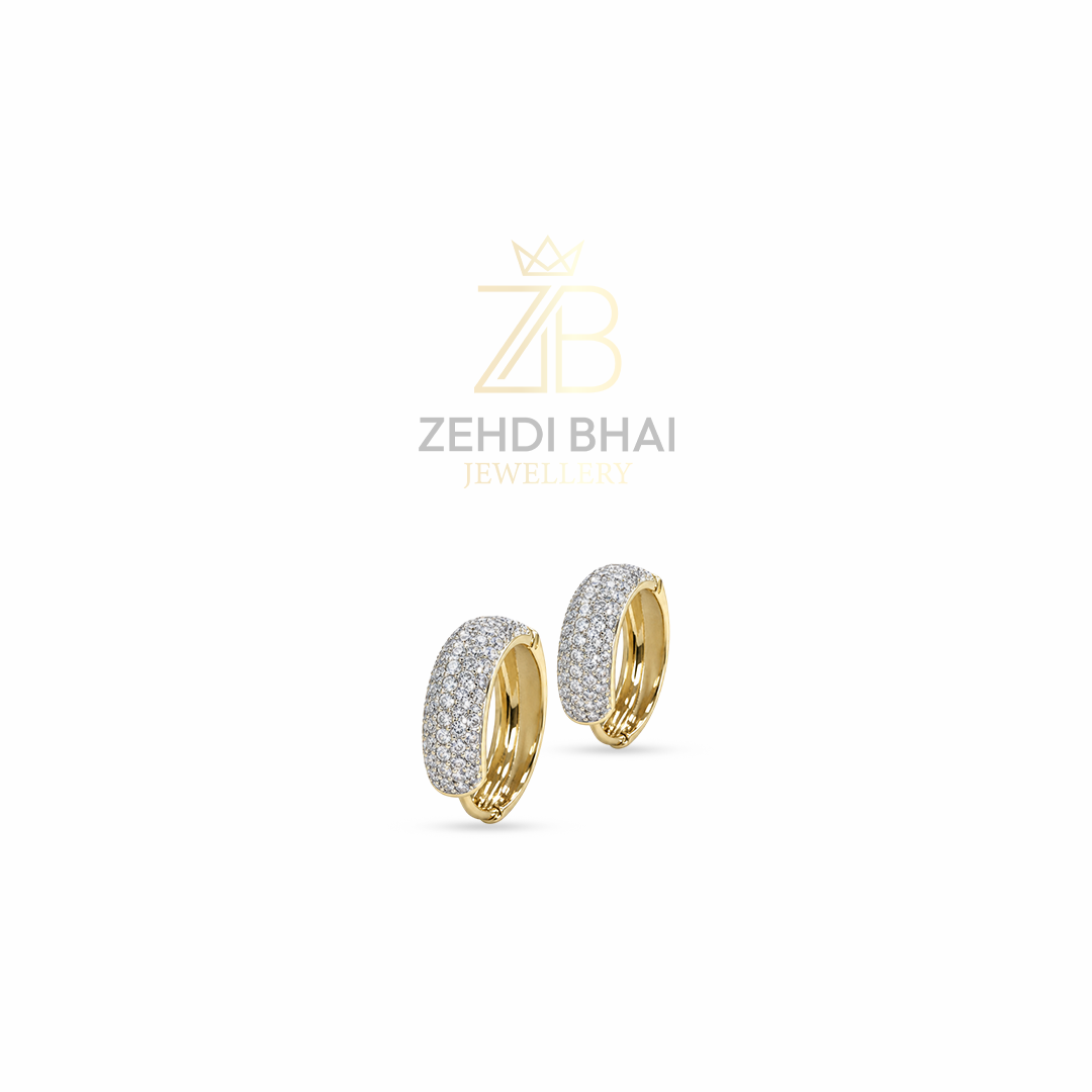 Diamond Glow Huggie Hoop Earrings