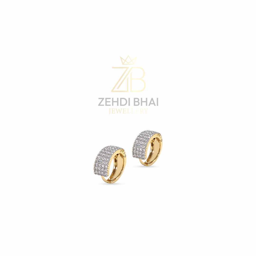 Golden Luxe Pavé Hoop Earrings