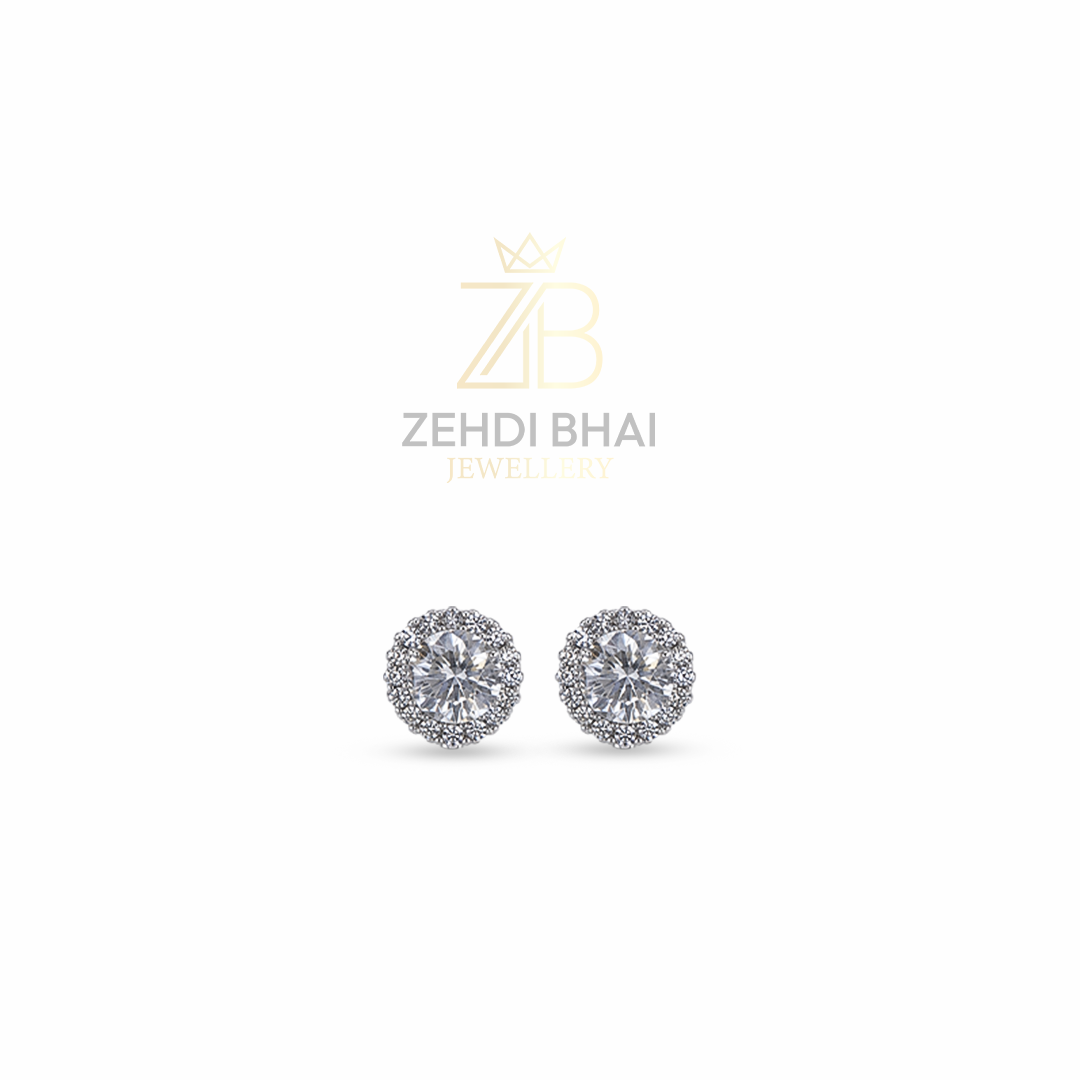 Eternal Sparkle Halo Stud Earrings