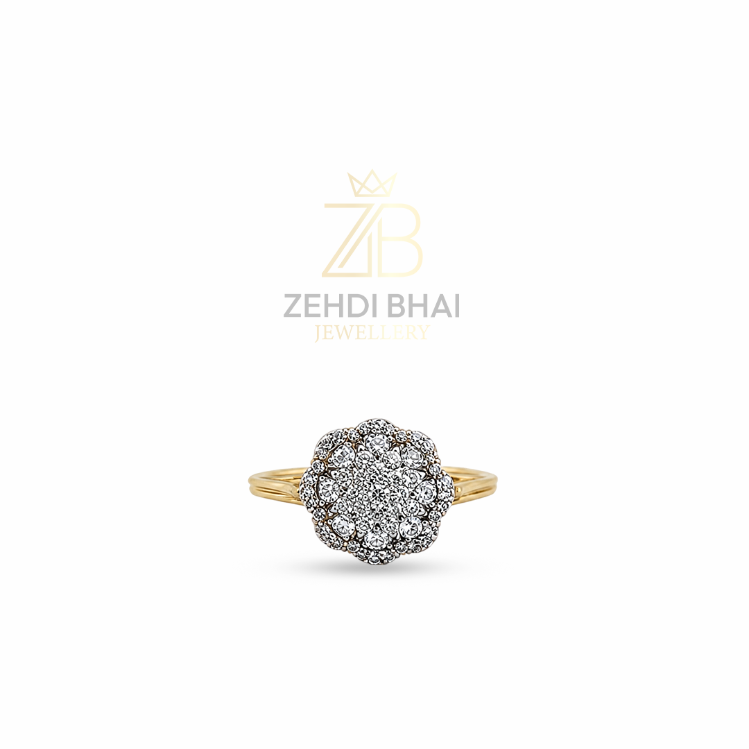Vintage Floral Diamond Cluster Ring