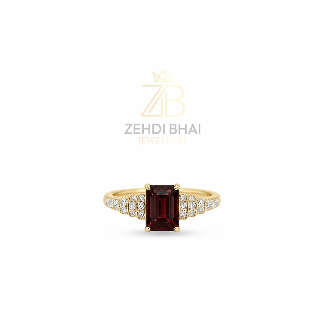 Emerald-Cut Statement Halo Ring