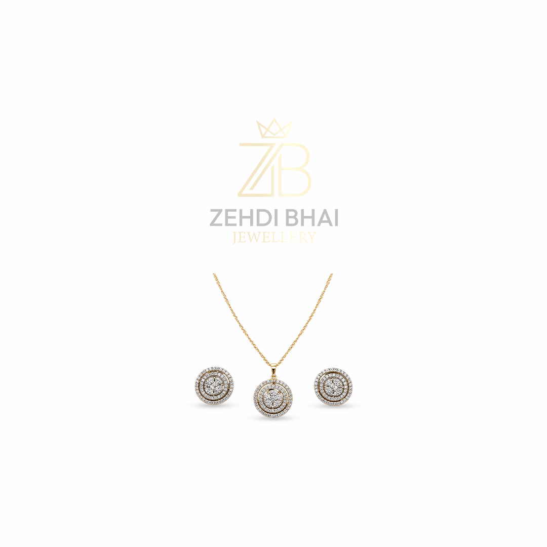 Golden Radiance Circle Jewellery Set