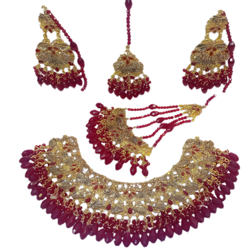The Royal Ruby Bridal Choker Set