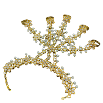 The Mint Enamel & Pearl Kundan Set