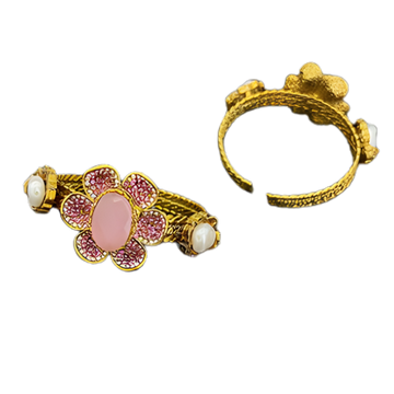 Floral Crystal & Pearl Bracelet