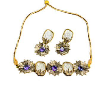 The Antique Pearl & Ruby Choker Set