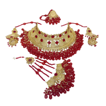 The Majestic Ruby Jhumka Set