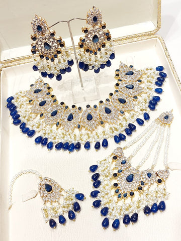 The Royal Sapphire & Pearl Bridal Set