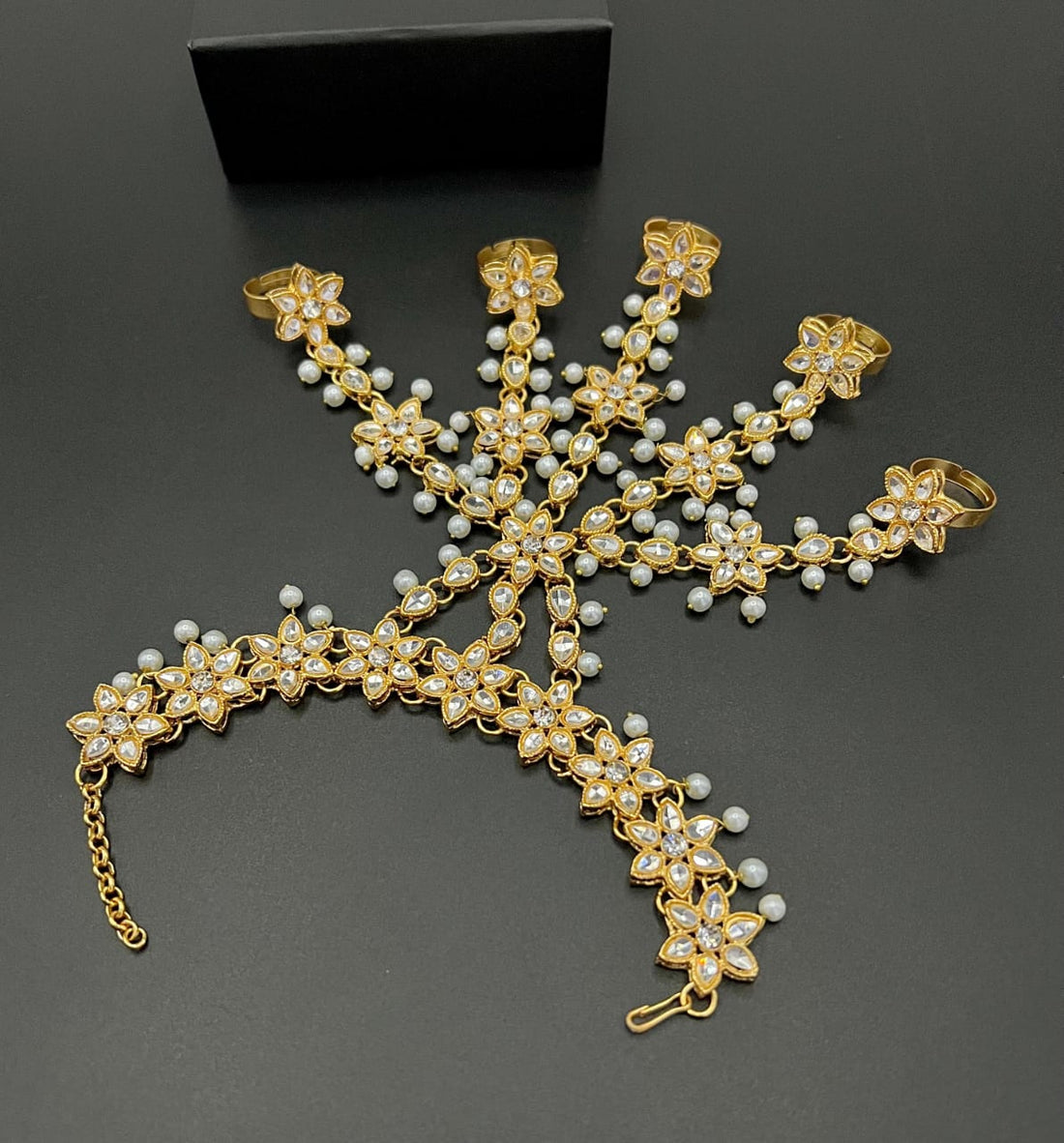 The Mint Enamel & Pearl Kundan Set