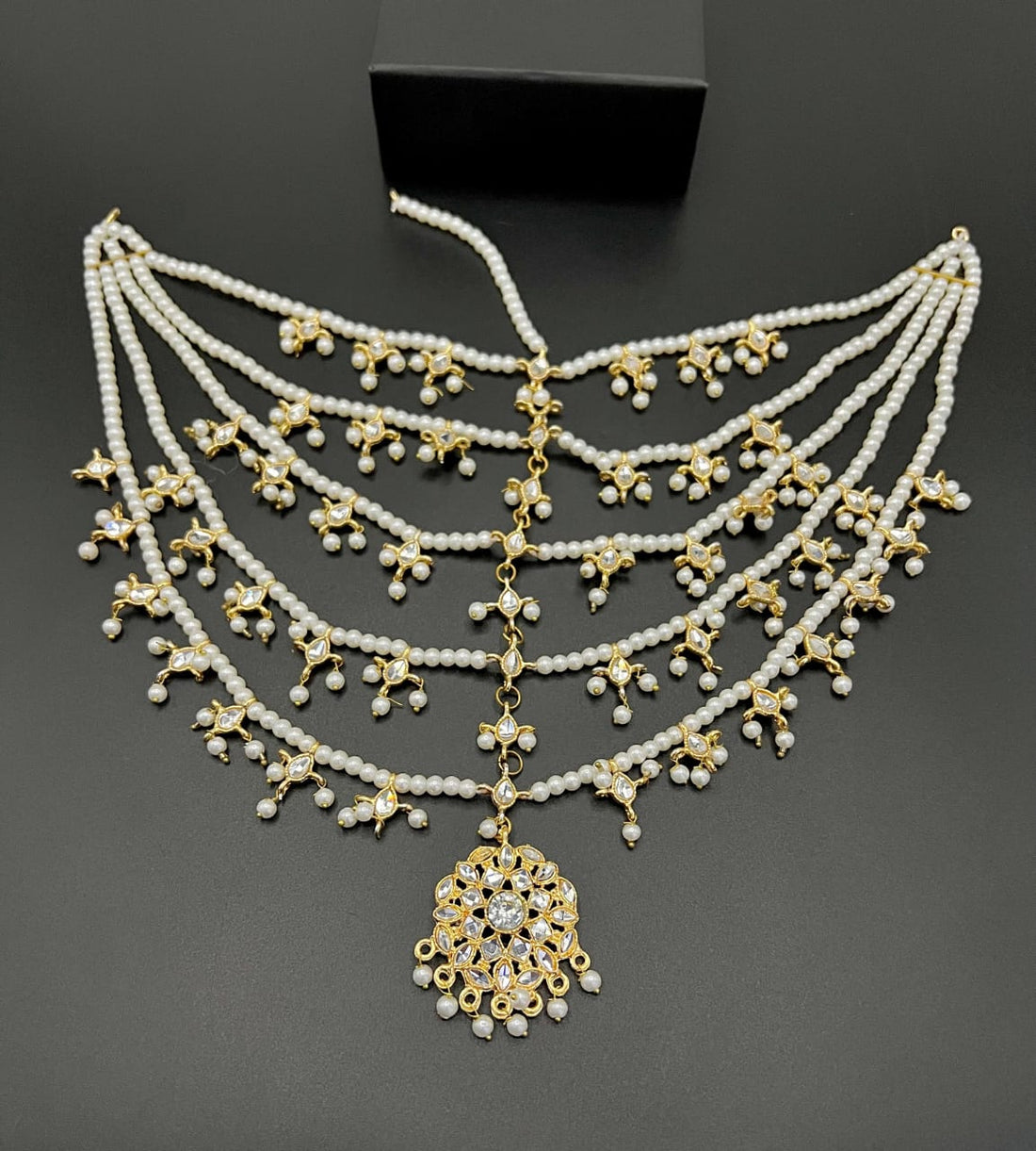 The Majestic Pearl Chand Headpiece (Matha Patti)
